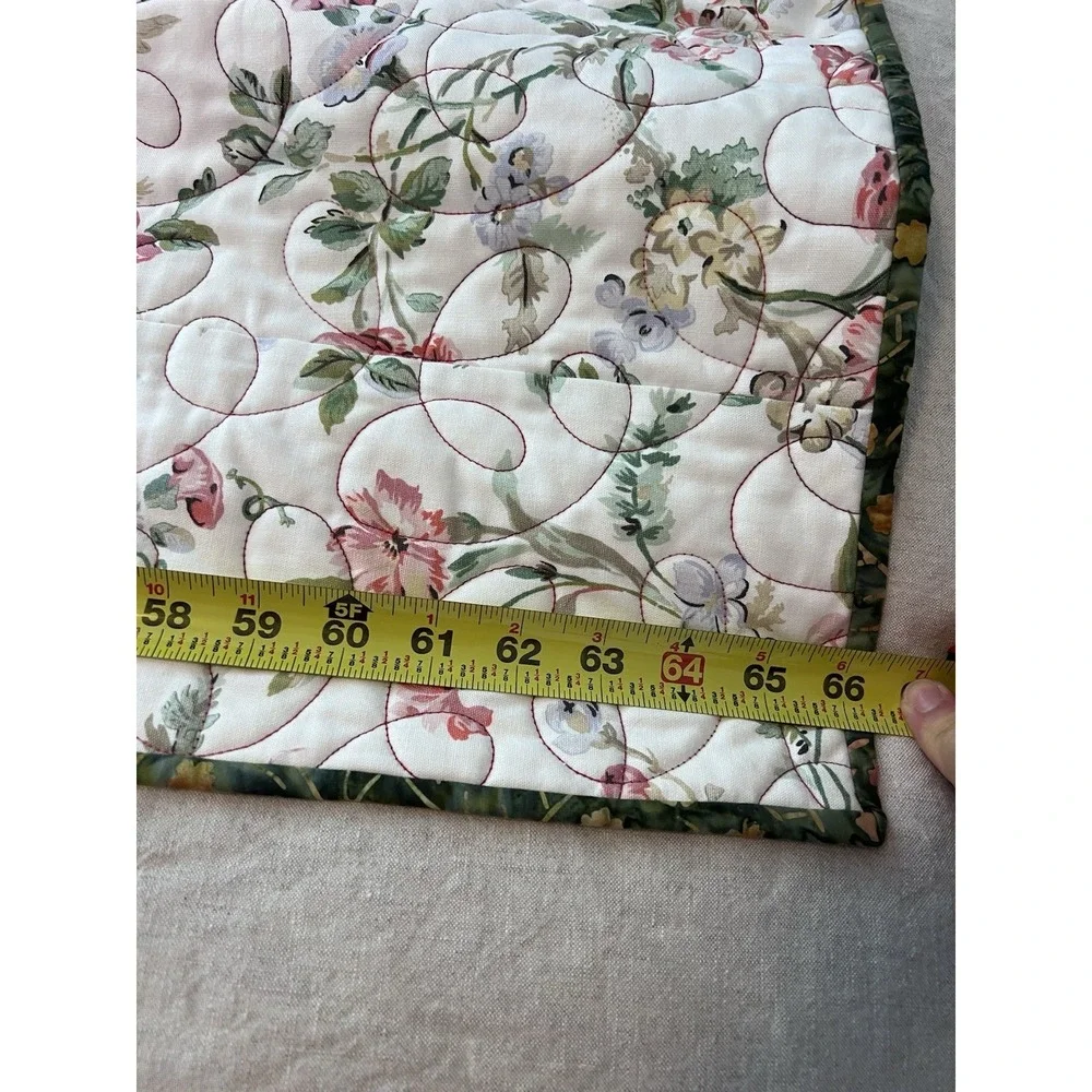 Vintage Patchwork Handmade Floral Lap Throw Quilt 56 X 66 Personalized Jenny EUC
